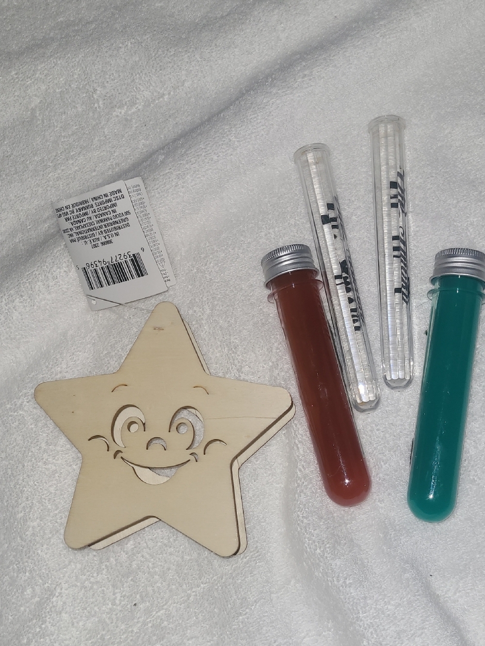 Diy Project Wooden Star And Test Tube Vials